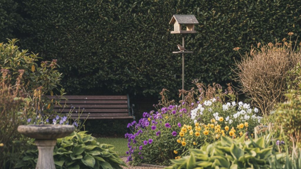 A garden bird perched on a feeder.